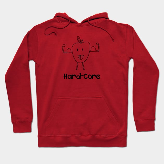 Hard-Core Apple Hoodie by Monkey&MeTees